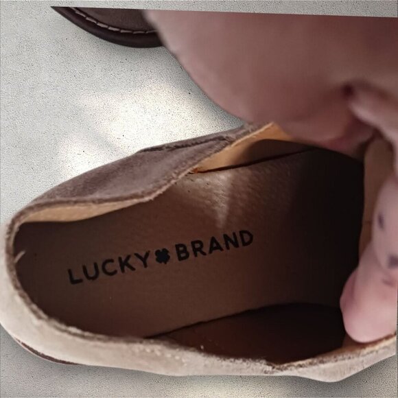Lucky Brand Womens Tan Suede Ankle Booties Size 5.5M/36 - Picture 9 of 10